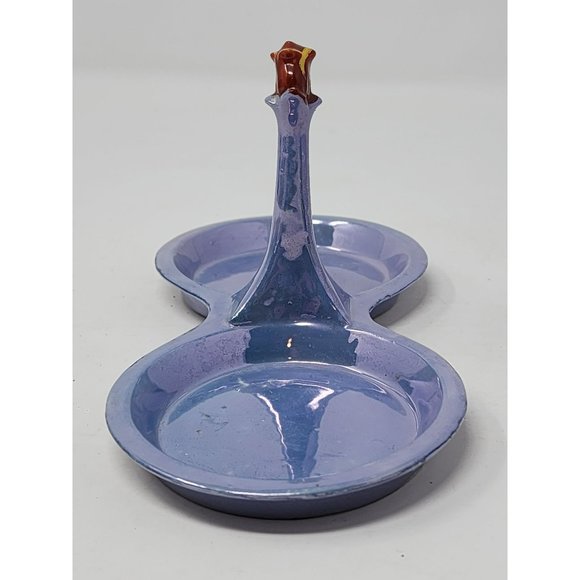 Vintage Porcelain‎ Hand Painted Made In Japan Salt & Pepper Shaker Tray Blue - Picture 5 of 10